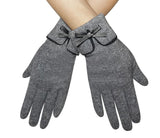 Vintage Style Bow Touchscreen Gloves