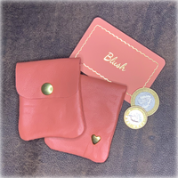 Blush Leather Jewellery Pouch