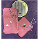 Blush Leather Jewellery Pouch