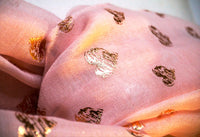 Rose Gold Sketched Heart Foiled Scarf