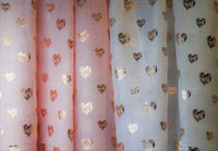 Rose Gold Sketched Heart Foiled Scarf