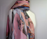 Picasso Cubism Les Demoiselles Painting Print Art Silk Scarf