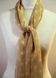 Polka Dot Chiffon Scarf