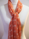 Polka Dot Chiffon Scarf