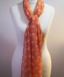 Polka Dot Chiffon Scarf