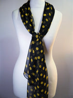 Polka Dot Chiffon Scarf