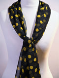 Polka Dot Chiffon Scarf