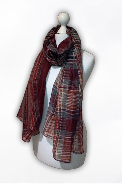 Check and Stripe Scarf