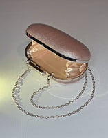 Glitter Clutch Bag in Rosie Champagne Gold