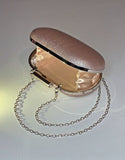 Glitter Clutch Bag in Rosie Champagne Gold